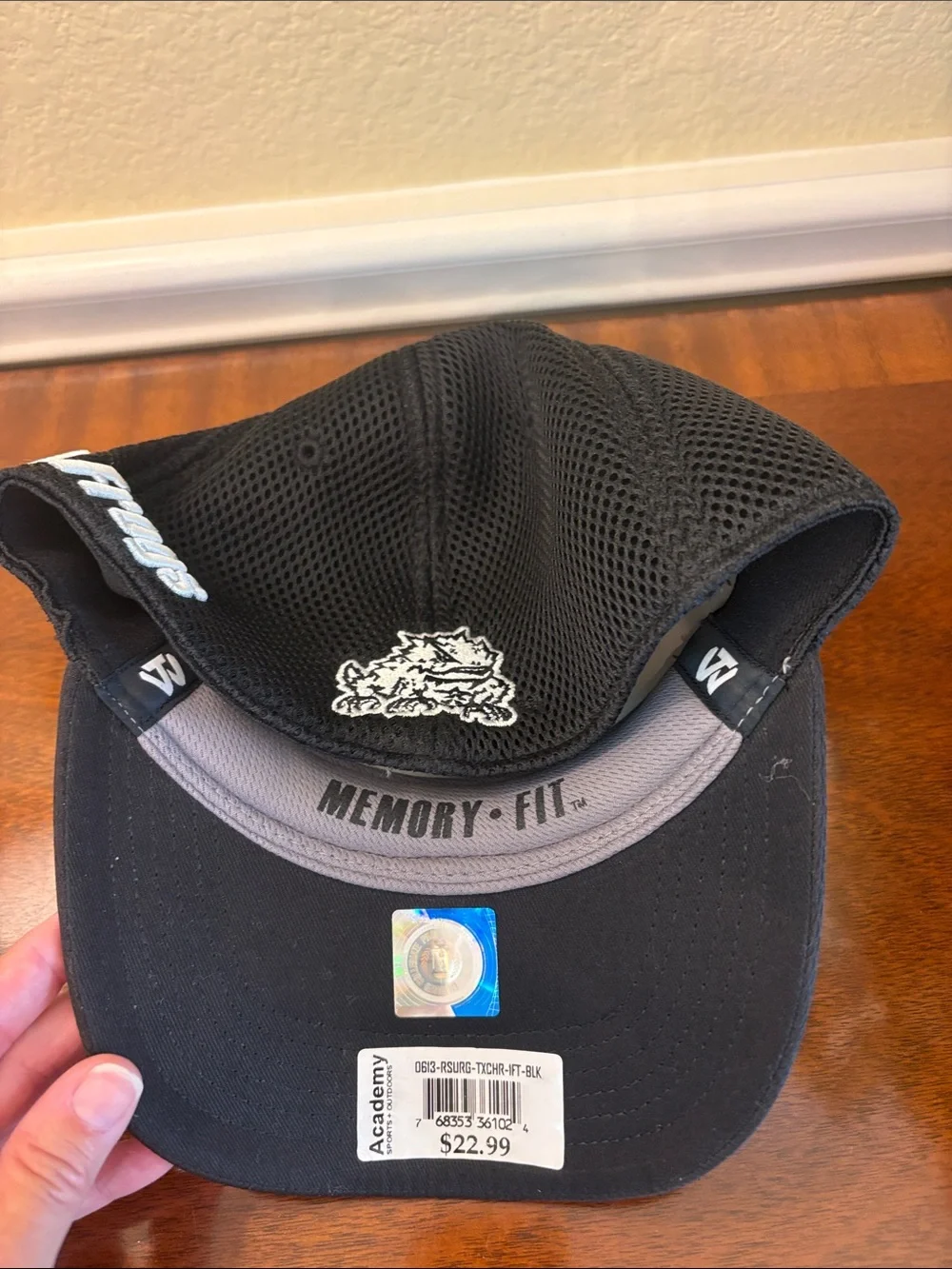 TCU Kids Black Baseball Cap with Memory Fit